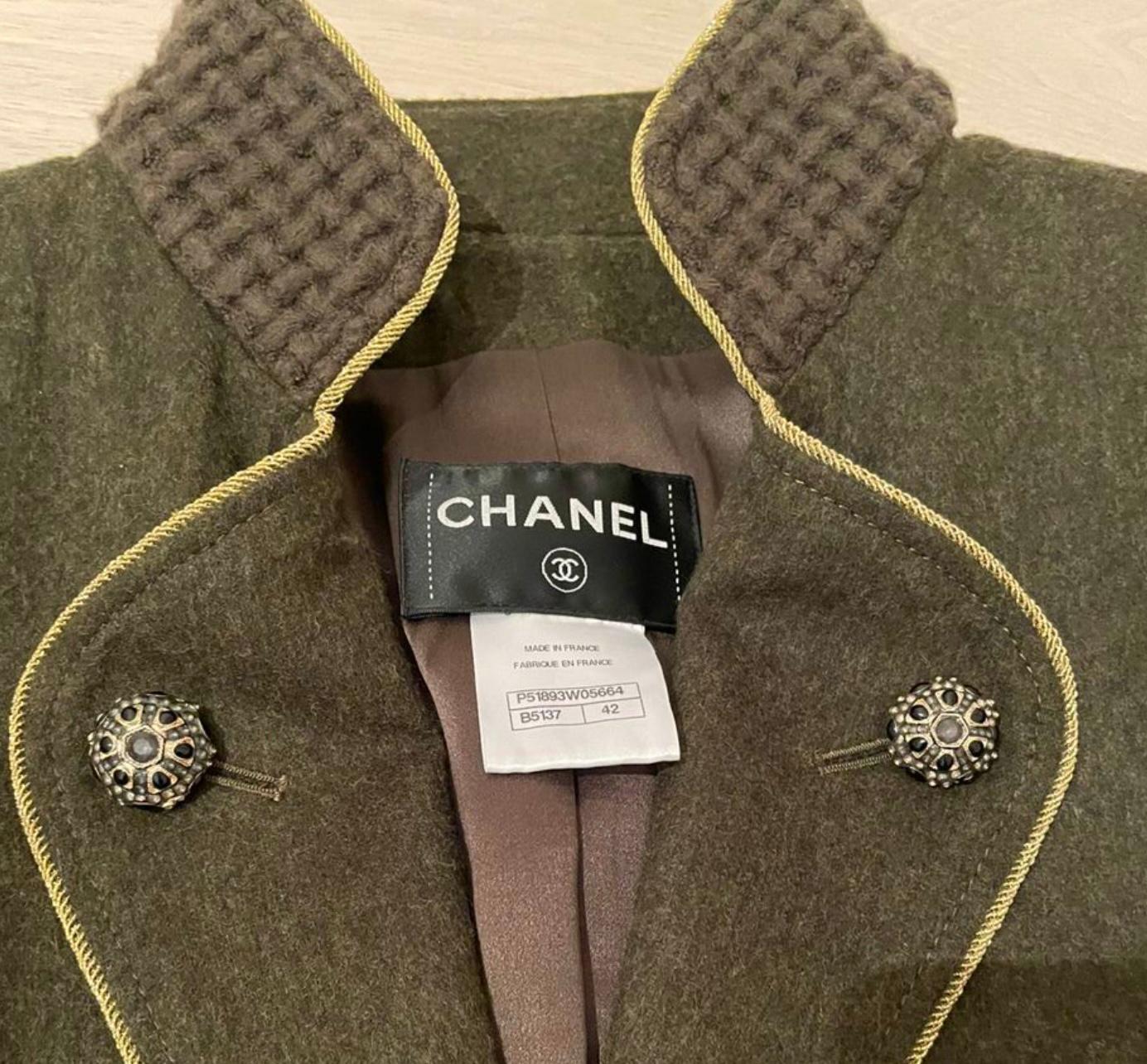Chanel Kris Jenner Jewel Buttons Tweed Coat 6