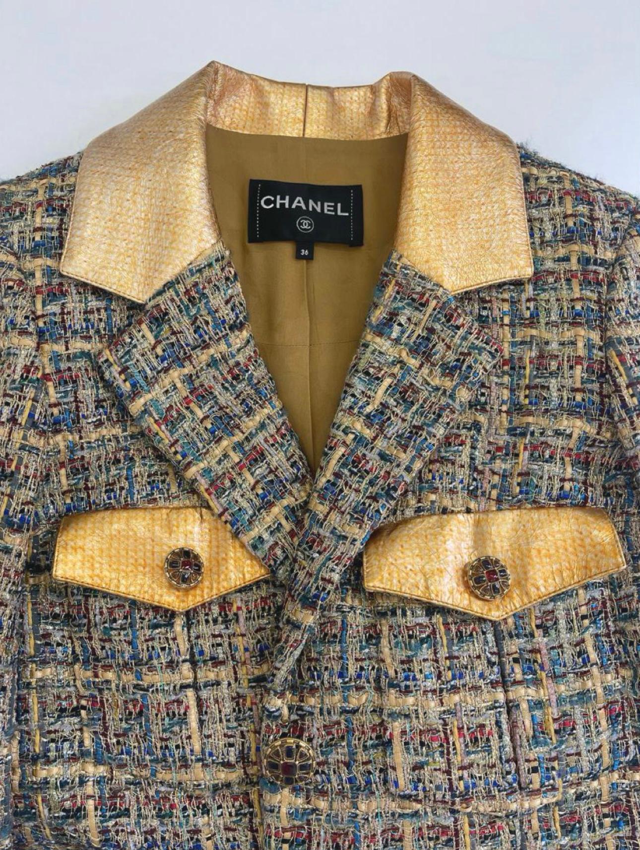 Chanel Kristem Stewart Style Paris / Egypt Tweed Jacket  For Sale 10