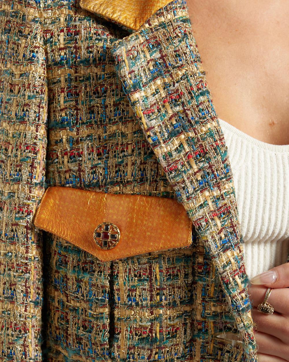 Chanel Kristem Stewart Style Paris / Egypt Tweed Jacket  For Sale 3