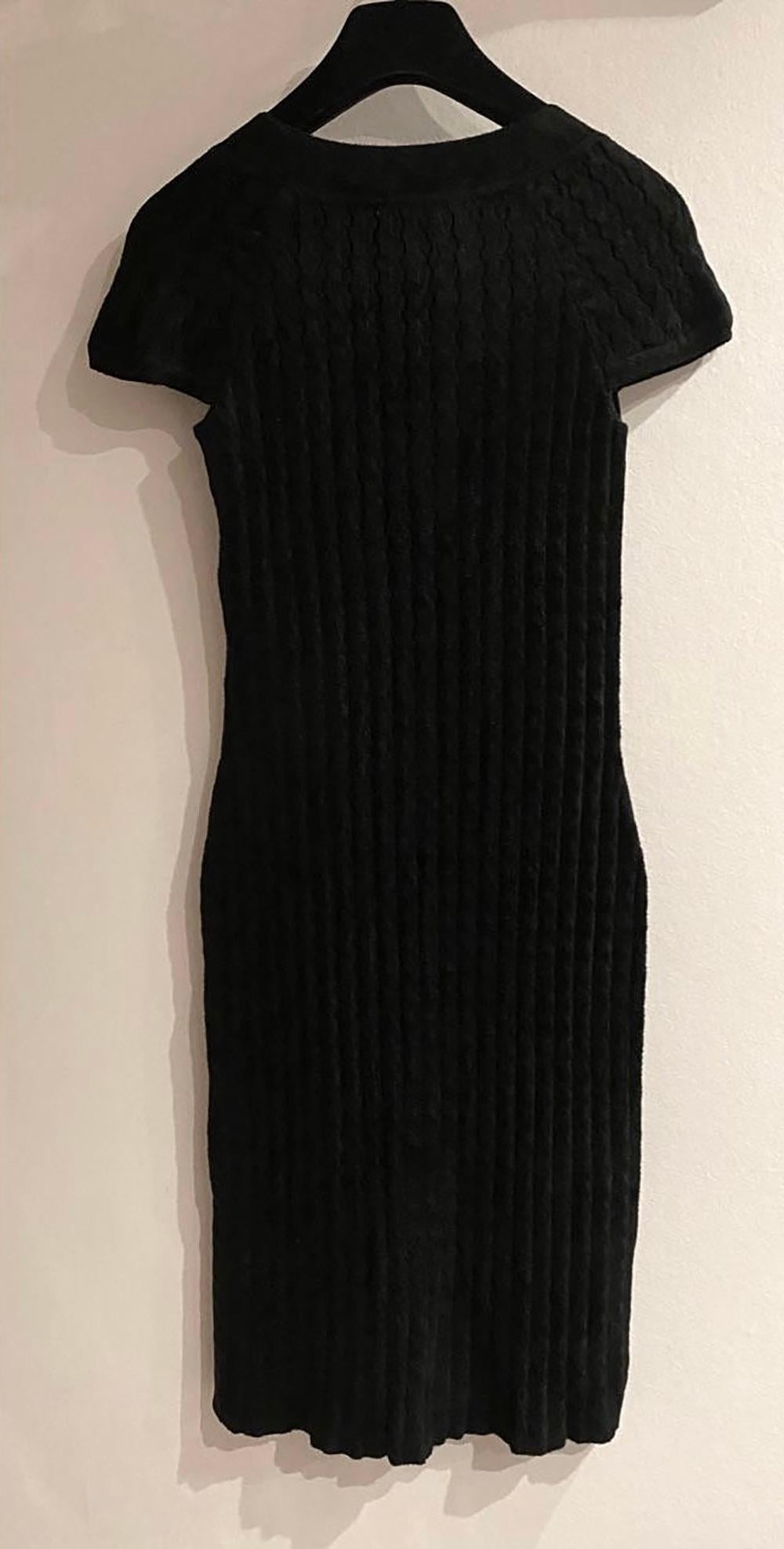 Chanel Kristen Stewart Style Black Woven Dress 5