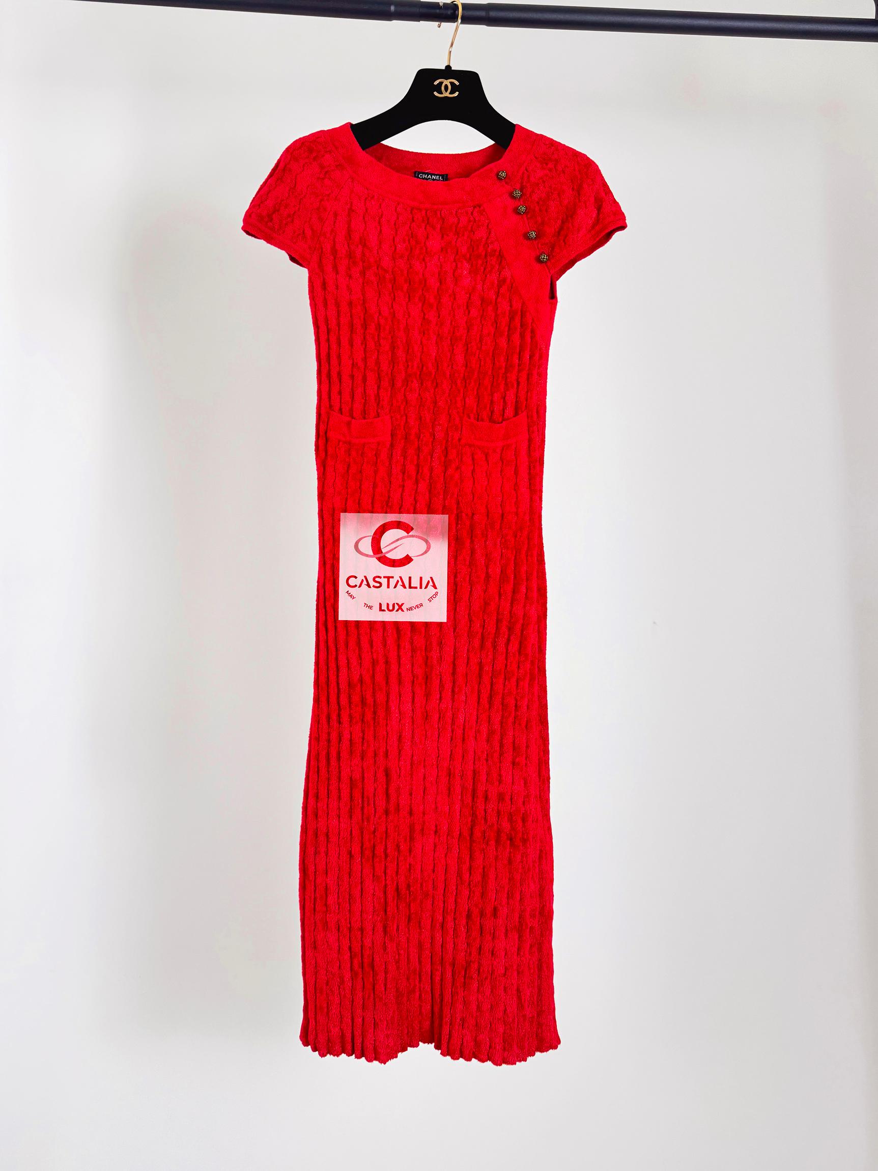 Chanel Kristen Stewart Style Red Runway Dress 36 FA 6
