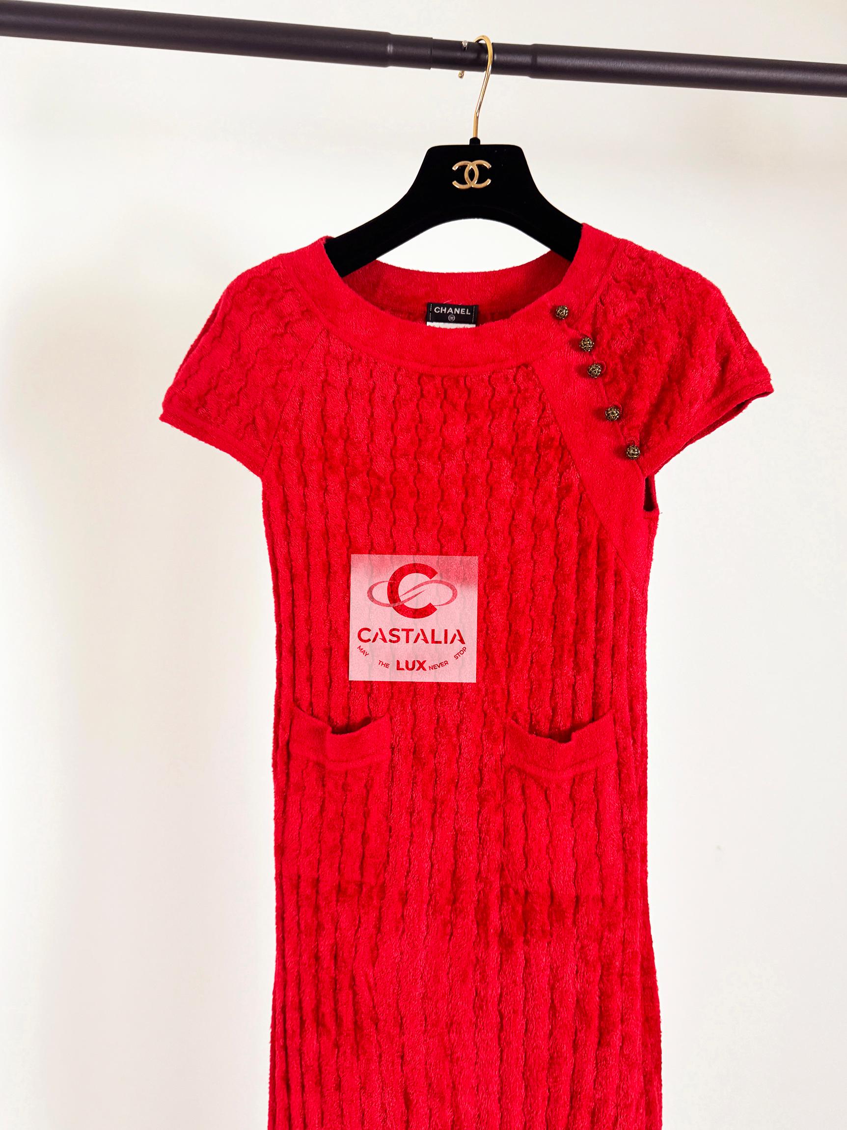 Chanel Kristen Stewart Style Red Runway Dress 36 FA 7