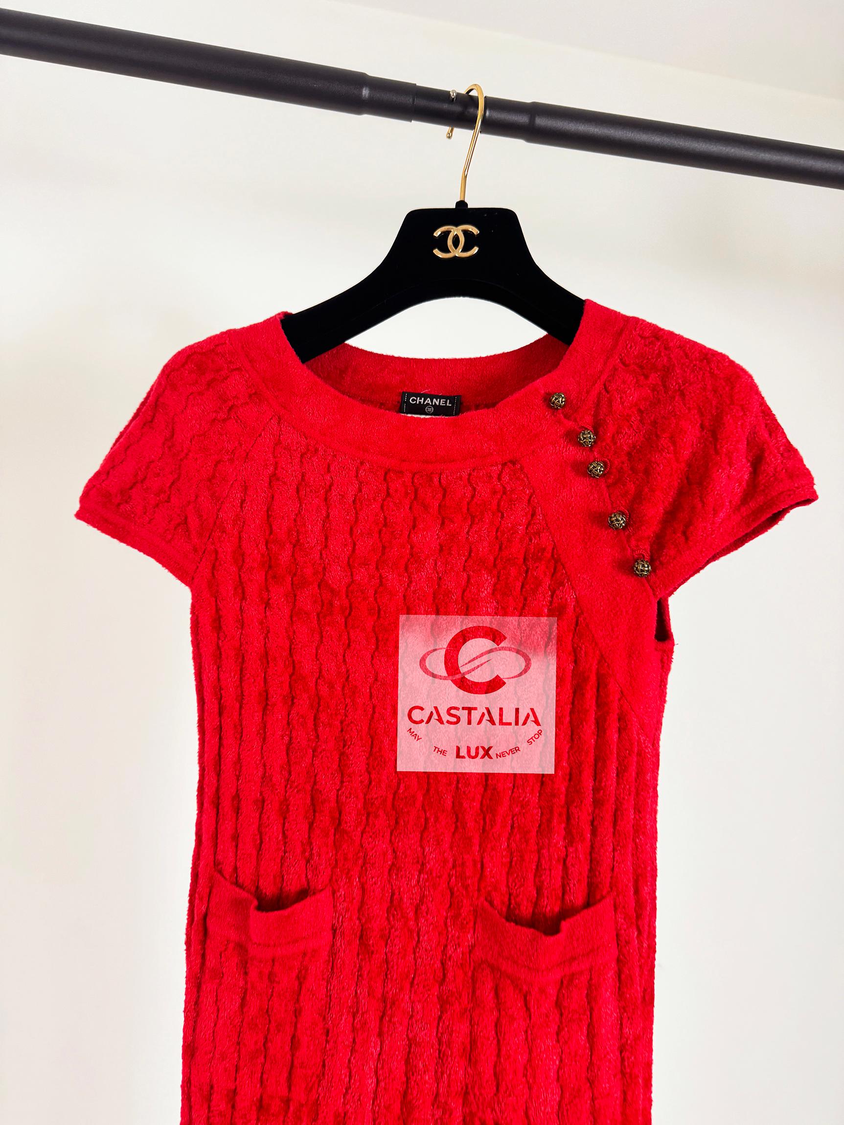 Chanel Kristen Stewart Style Red Runway Dress 36 FA 14