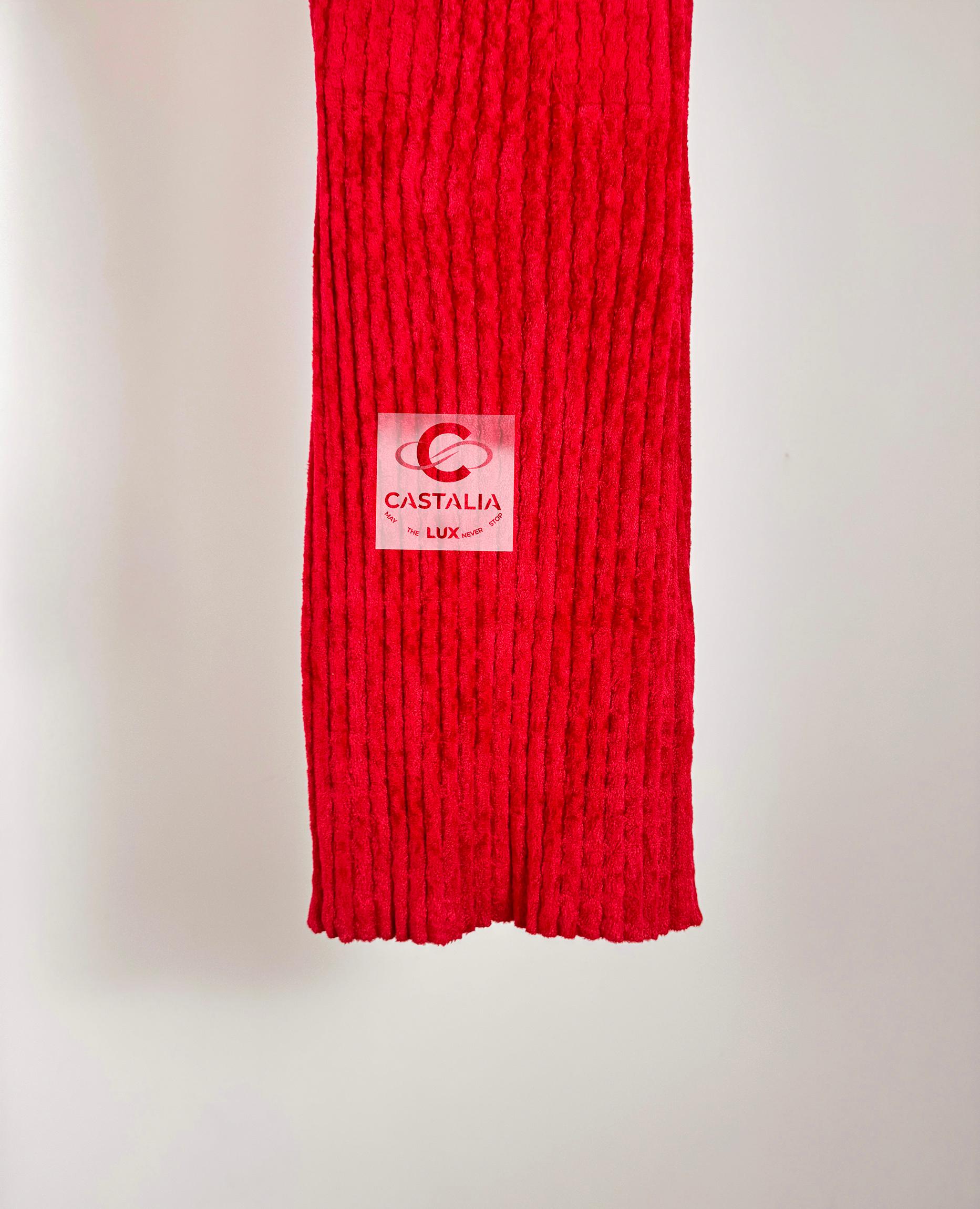 Chanel Kristen Stewart Style Red Runway Dress 36 FA 15