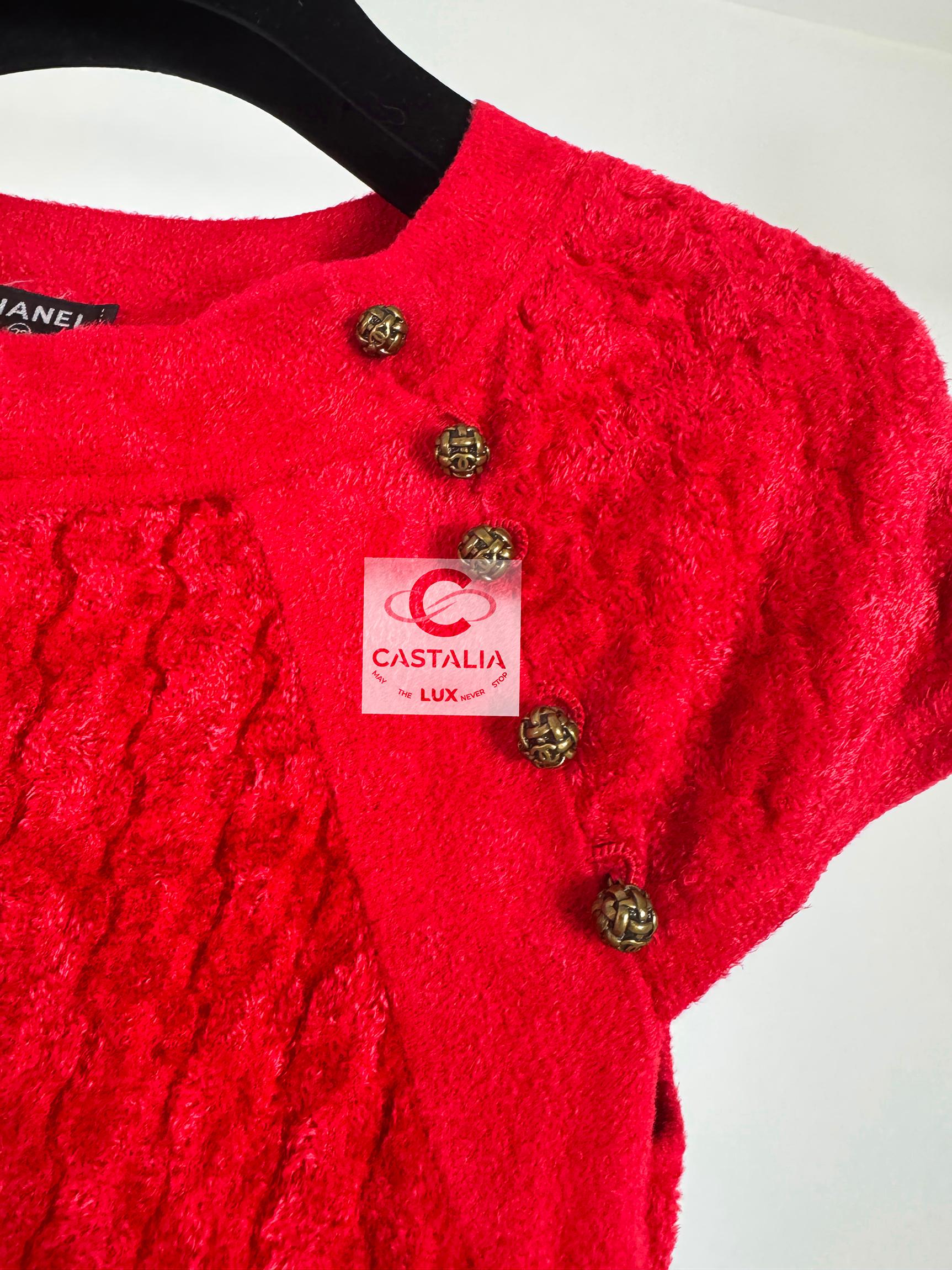 Chanel Kristen Stewart Style Red Runway Dress 9