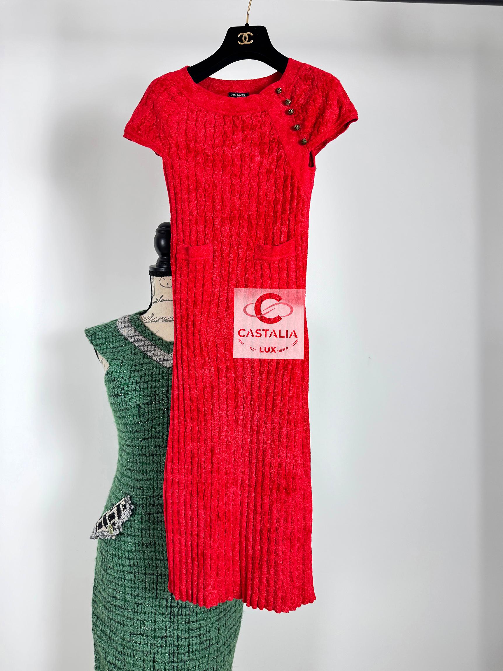 Chanel Kristen Stewart Style Red Runway Dress 12