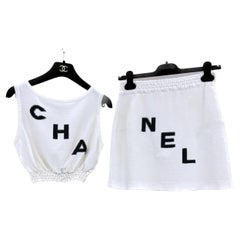 Chanel Kylie Jenner New Iconic Logo Skirt Suit