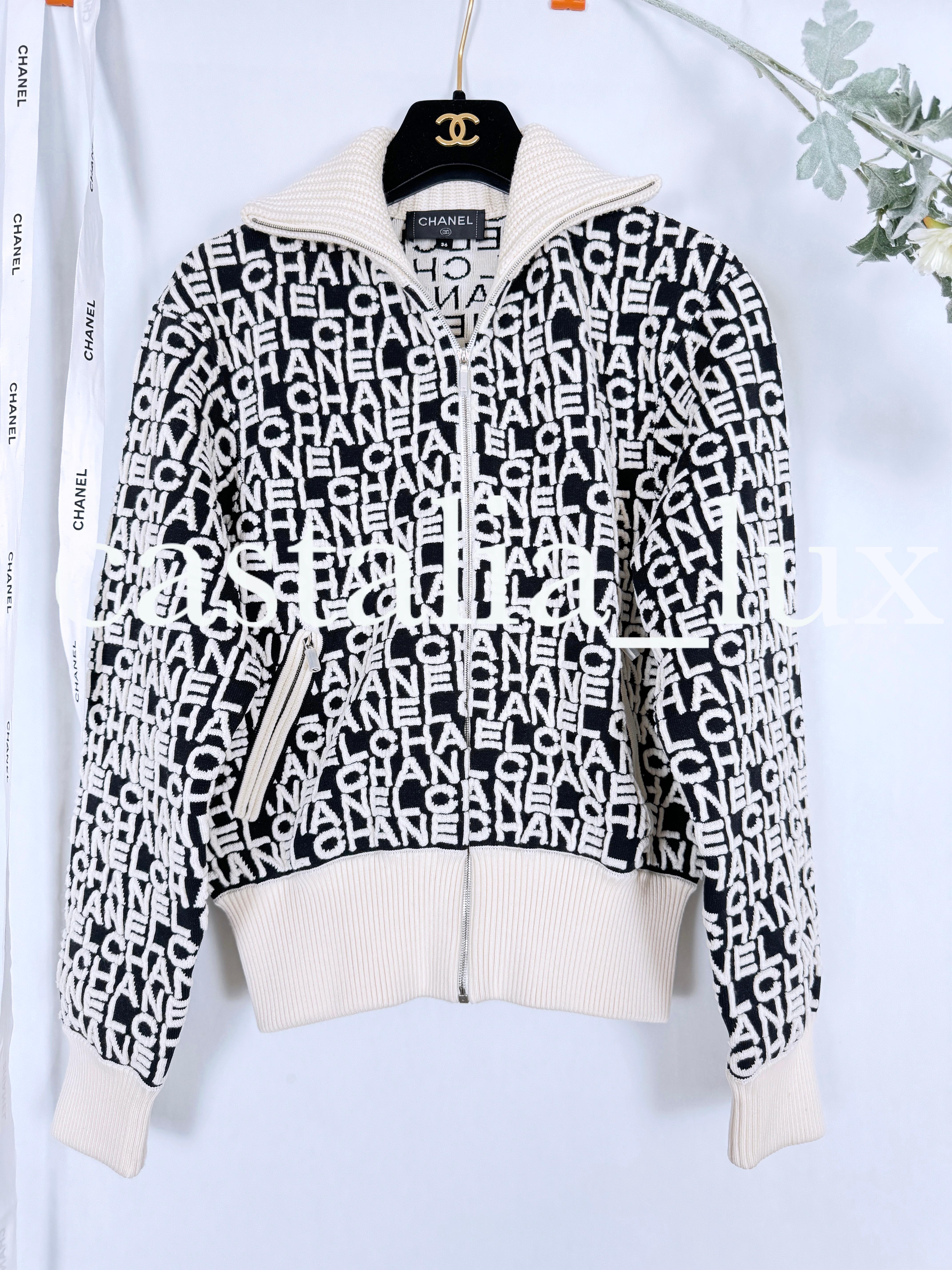 Chanel Kylie Jenner Style Iconic Logo Bomber Jacket 5