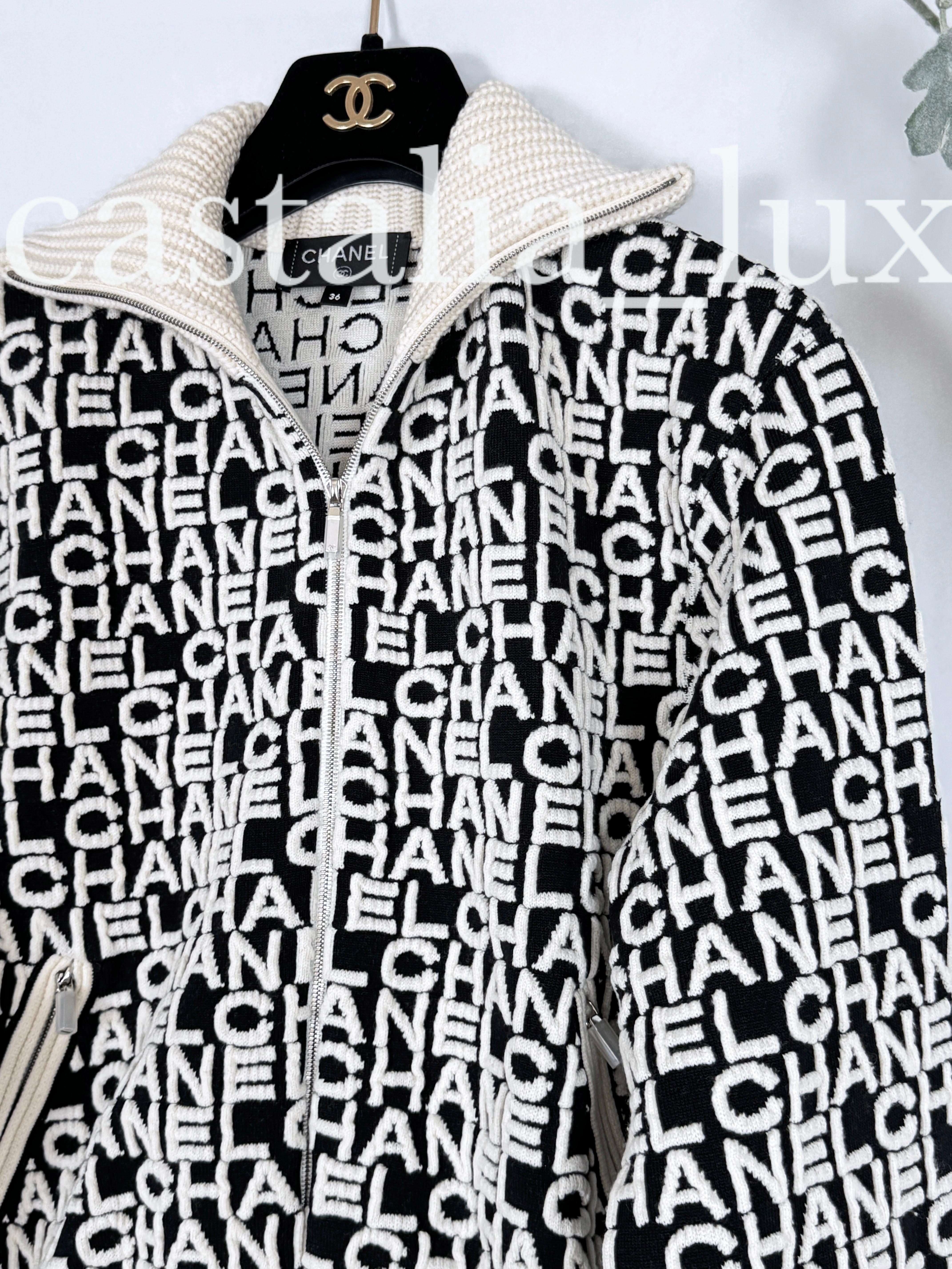 Chanel Kylie Jenner Style Iconic Logo Bomber Jacket 6