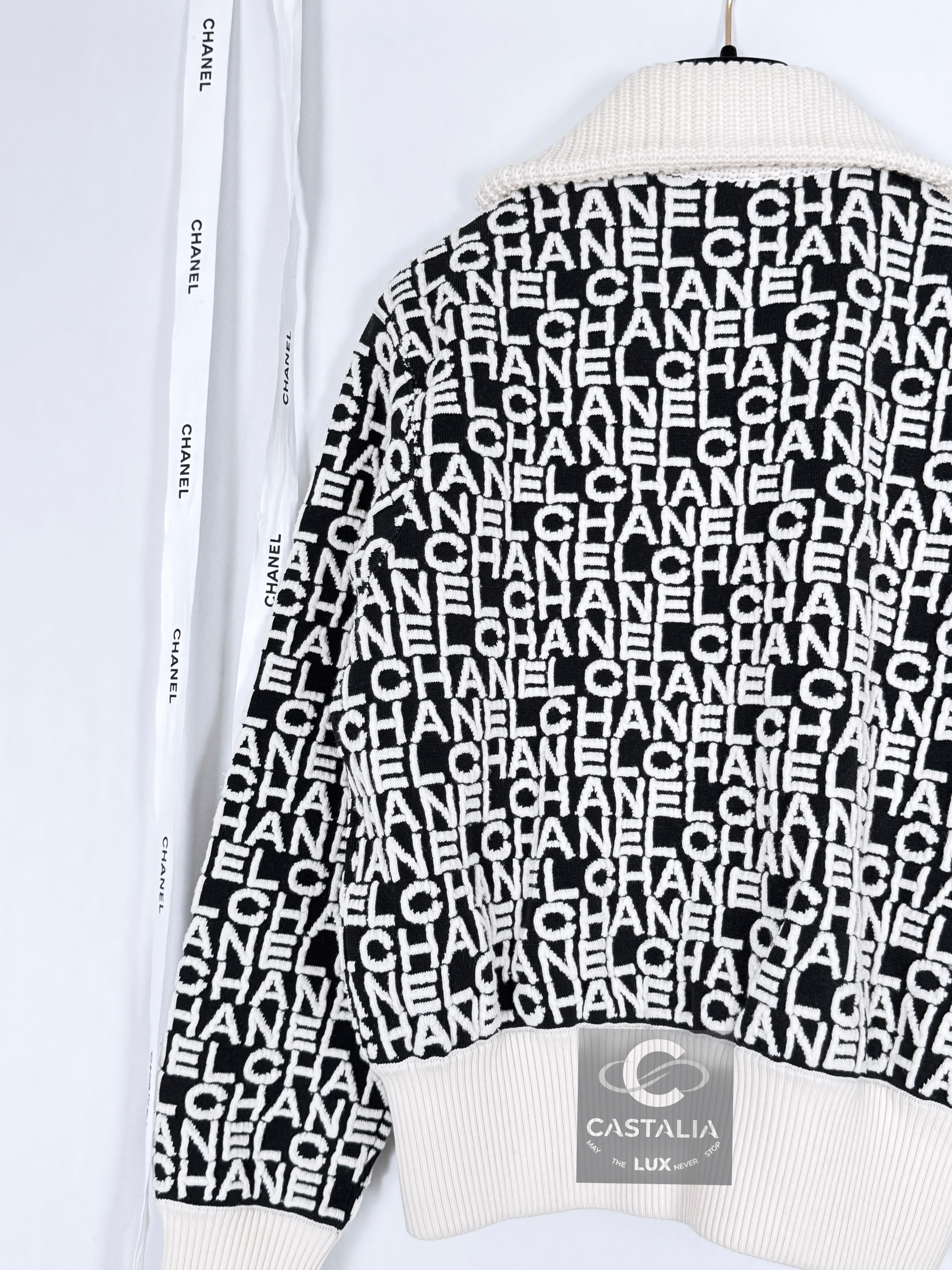 Chanel Kylie Jenner Style Iconic Logo Bomber Jacket 7