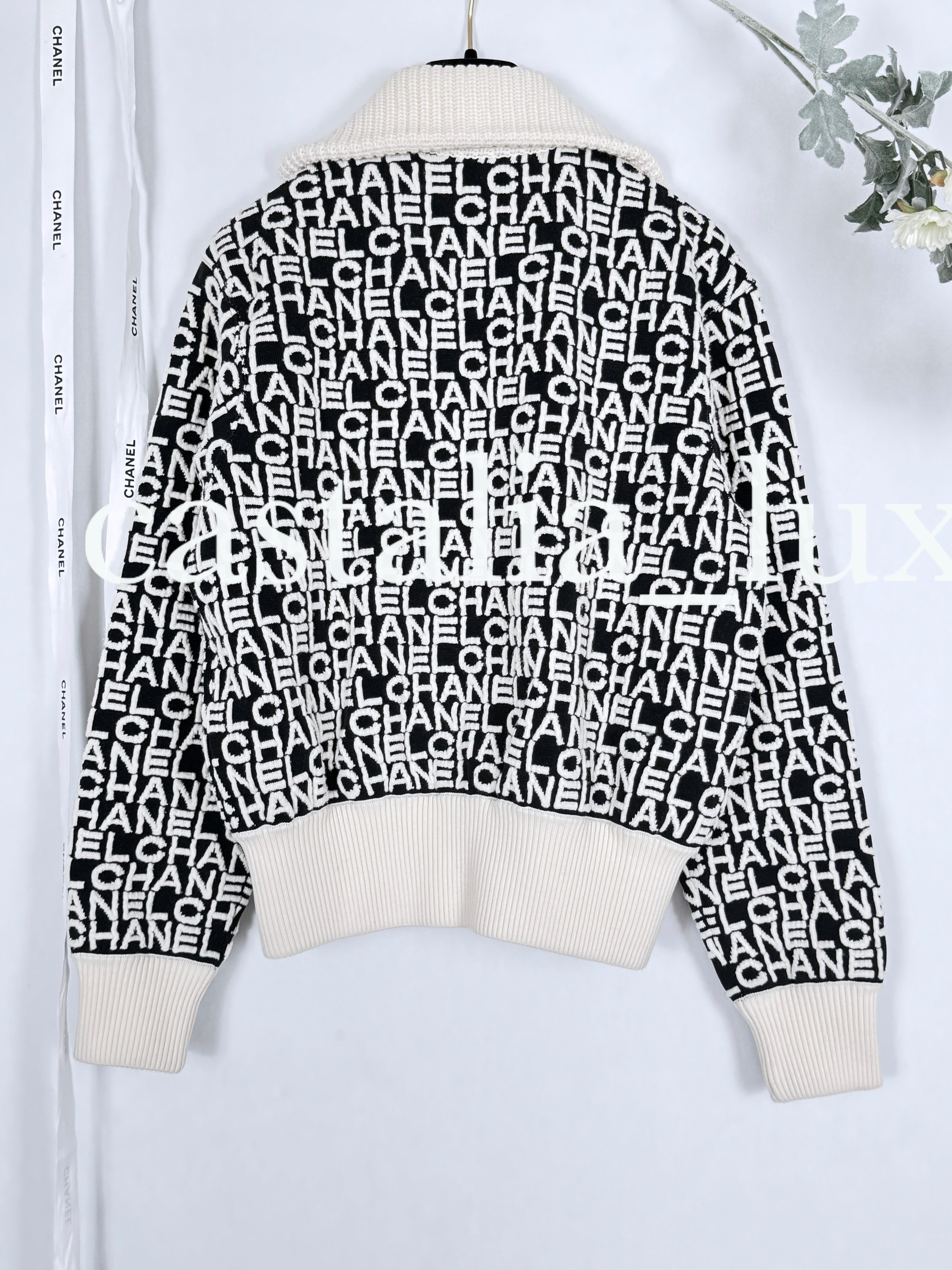 Chanel Kylie Jenner Style Iconic Logo Bomber Jacket 10