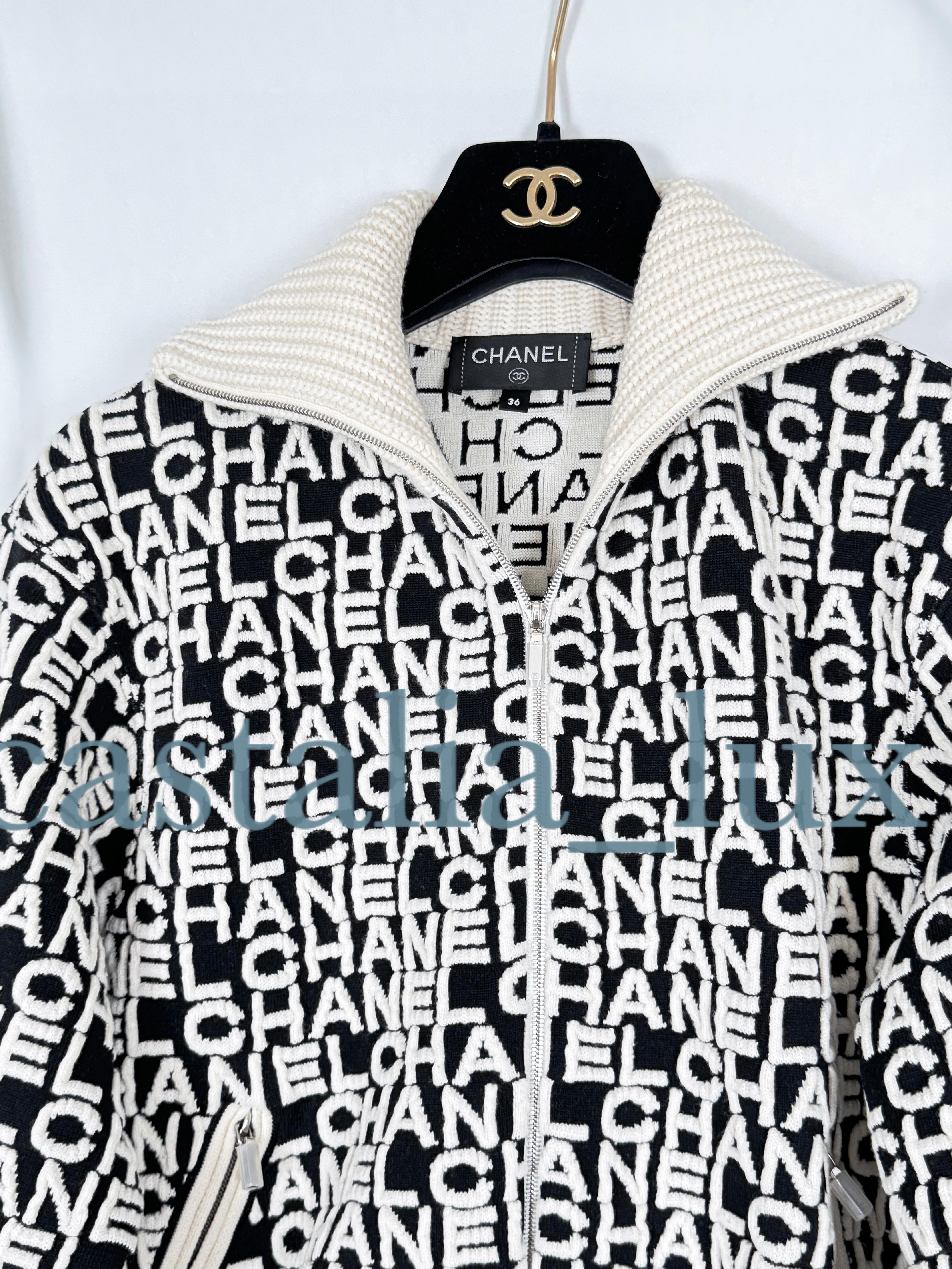 Chanel Kylie Jenner Style Iconic Logo Bomber Jacket 2