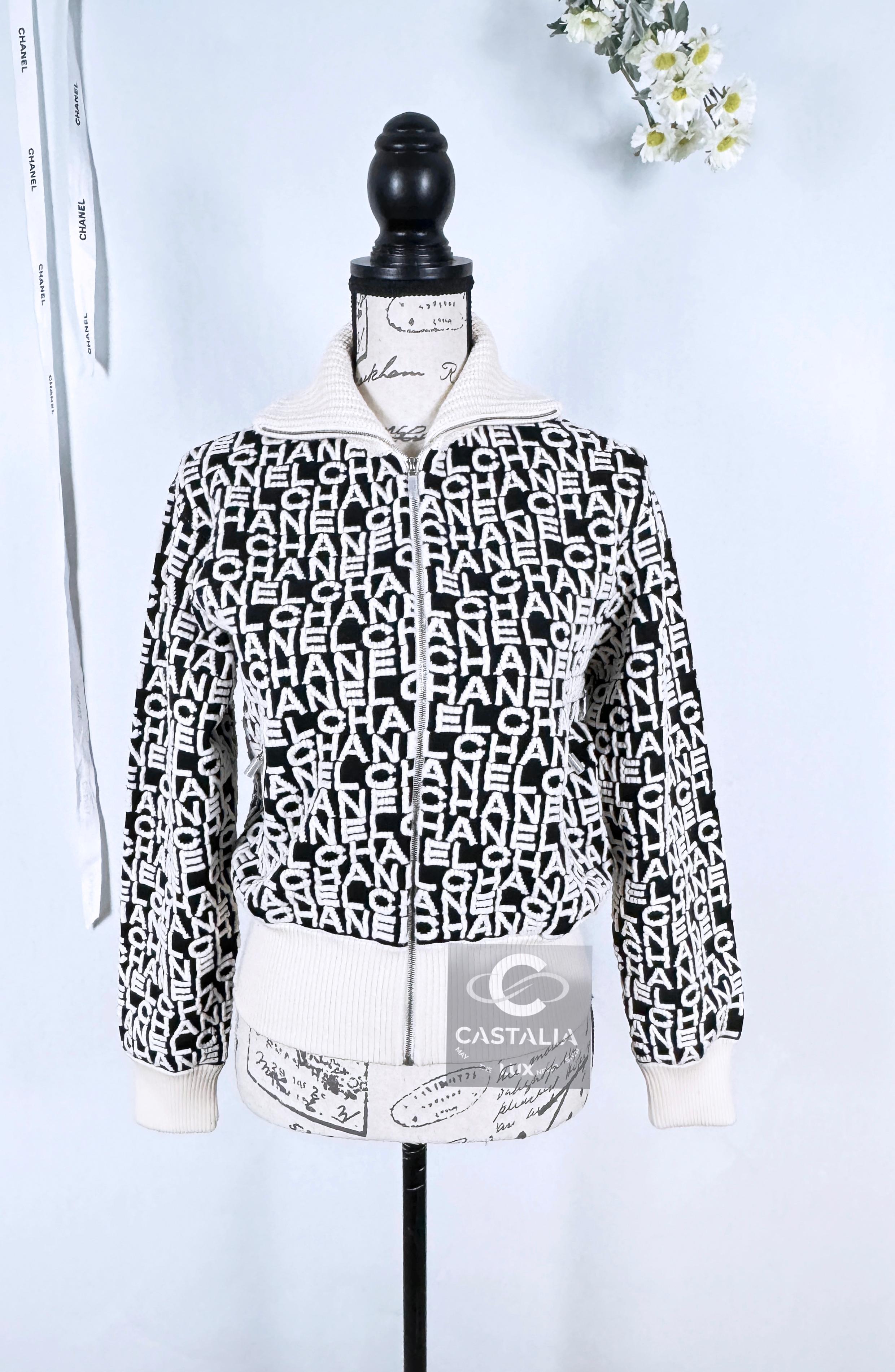 Chanel Kylie Jenner Style Iconic Logo Bomber Jacket 3