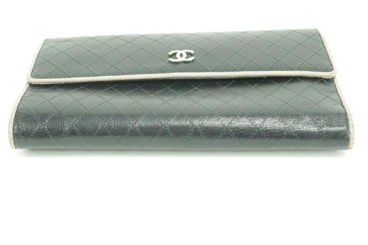 Chanel L 22ck0109 Quilted Bicolor Black Beige Long Snap L-gusset Wallet 3