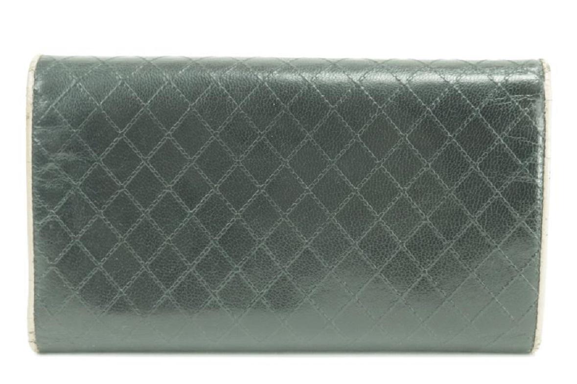 Chanel L 22ck0109 Quilted Bicolor Black Beige Long Snap L-gusset Wallet 1