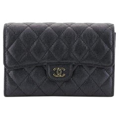 Chanel L-Flap Wallet Quilted Caviar Compact