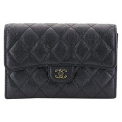 Chanel L-Flap Wallet Quilted Caviar Compact