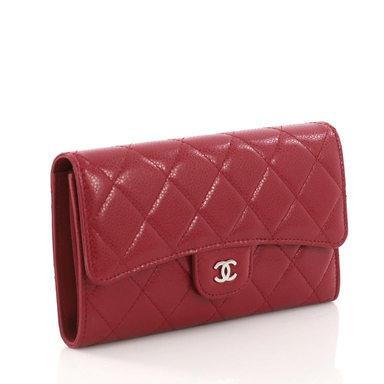 Chanel LFlap Wallet Quilted Caviar Long at 1stDibs