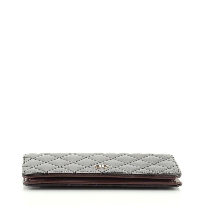  Chanel L-Yen Wallet Quilted Caviar In Good Condition In NY, NY