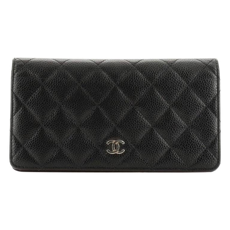  Chanel L-Yen Wallet Quilted Caviar