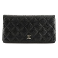  Chanel L-Yen Wallet Quilted Caviar