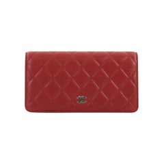 Chanel L-Yen Wallet Quilted Lambskin Long