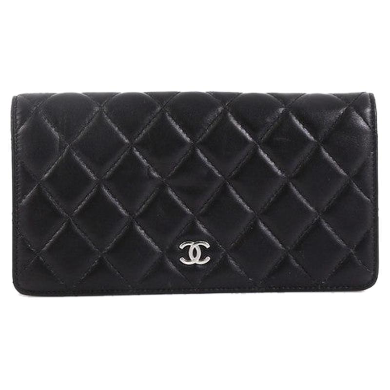 Chanel L-Yen Wallet Quilted Lambskin Long