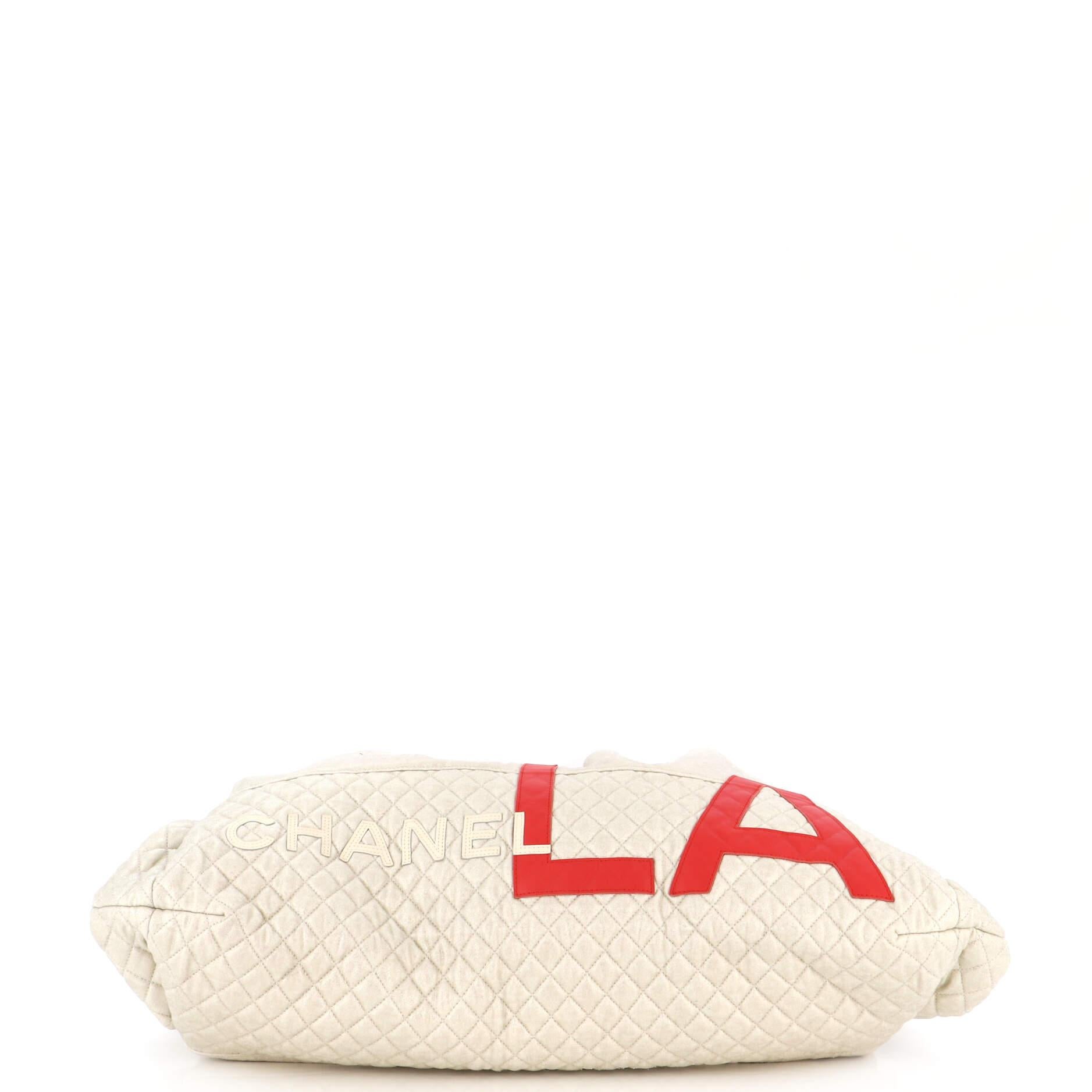 Women's Chanel LA Drawstring Tote Quilted Jersey