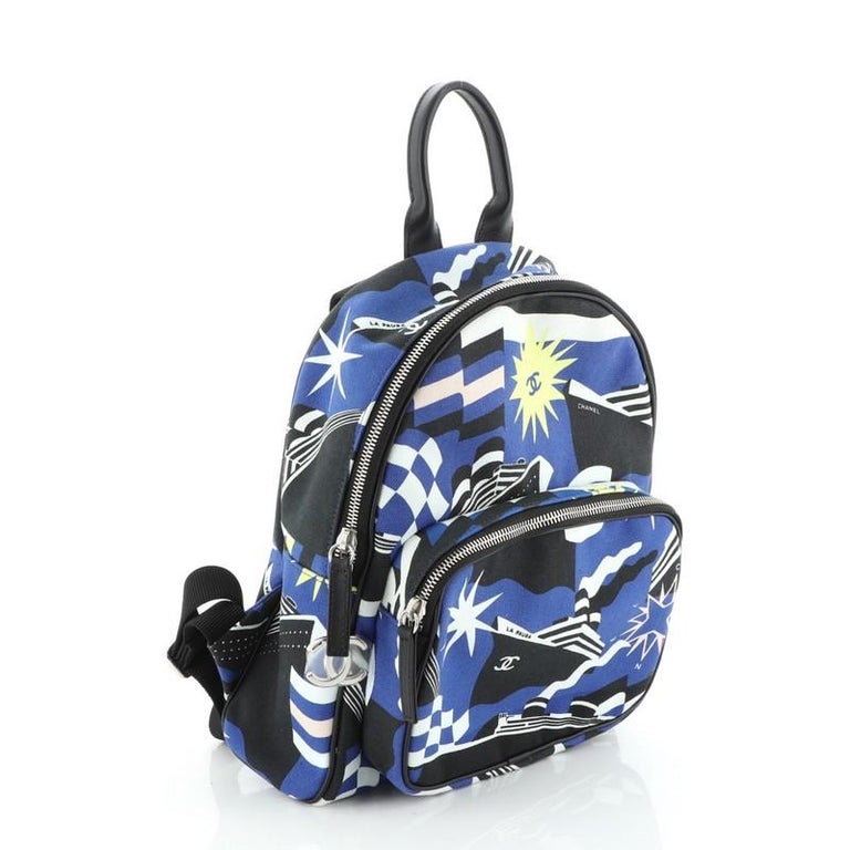 Chanel La Pausa Backpack Printed Canvas Medium at 1stDibs replica