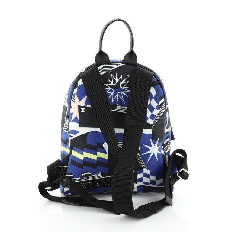 Chanel La Pausa Backpack Printed Canvas Medium at 1stDibs replica