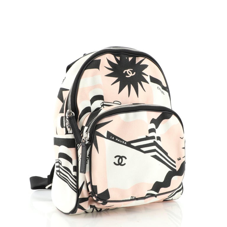 Chanel La Pausa Bay Backpack Printed Canvas Medium at 1stDibs