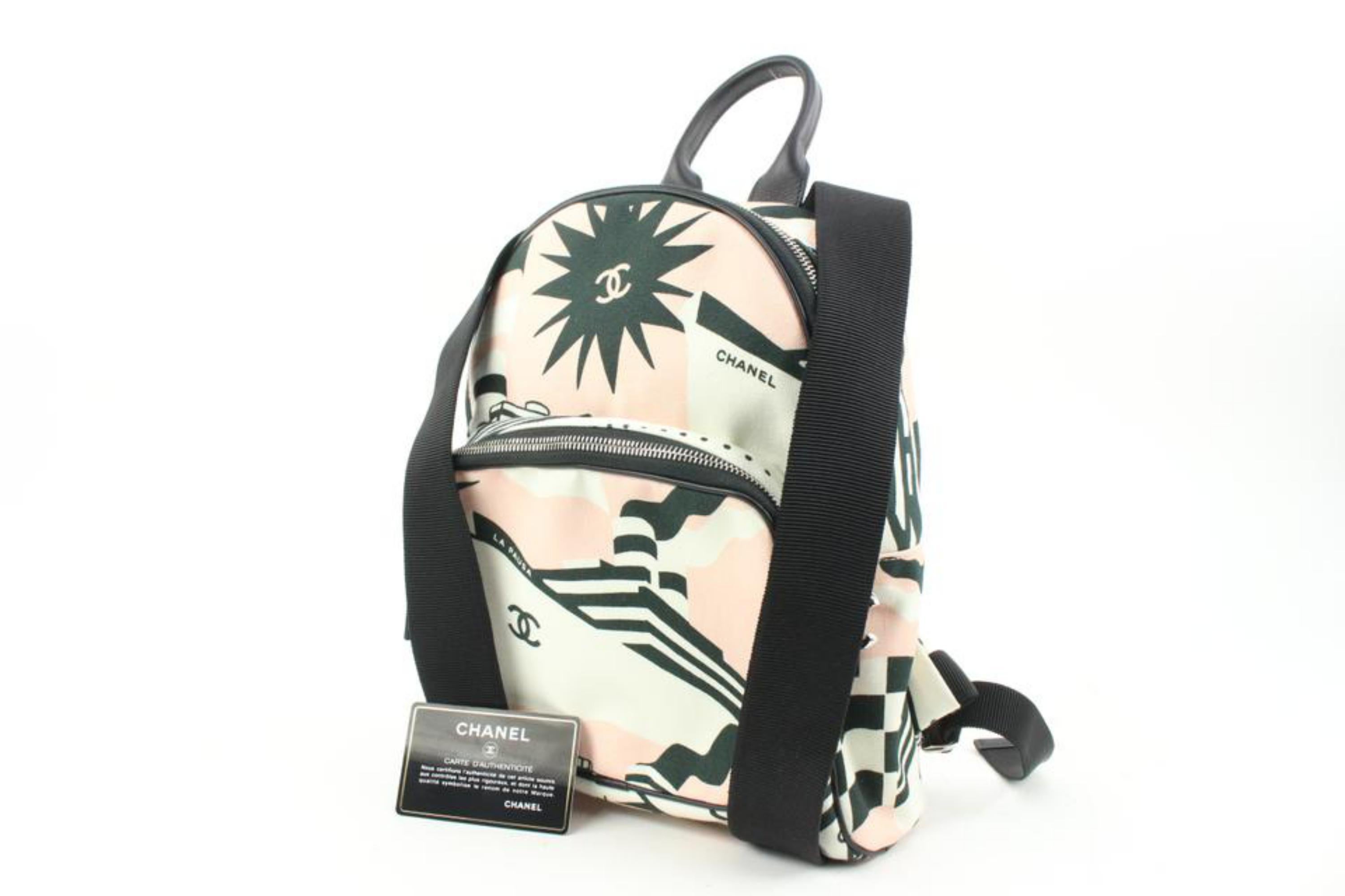 Chanel La Pausa Bay Printed Canvas Medium Backpack Limited Cruise s214ca74
Date Code/Serial Number: 27042049
Made In: Italy
Measurements: Length:  9