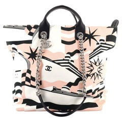 Chanel La Pausa Bay Shopping Tote Printed Canvas Large