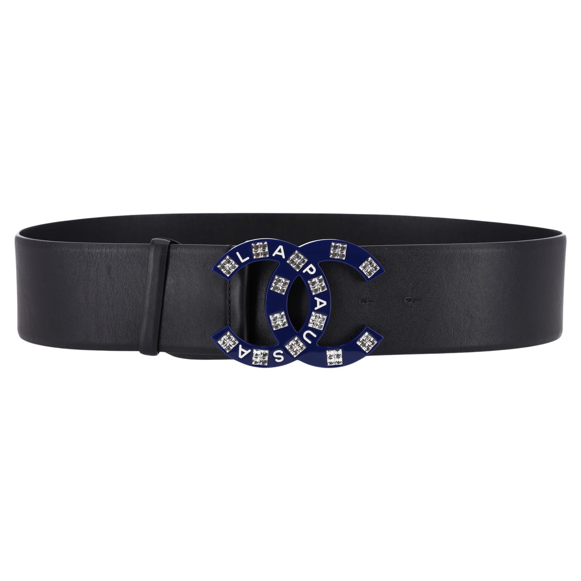 Chanel La Pausa 'CC' Logo Leather Belt For Sale