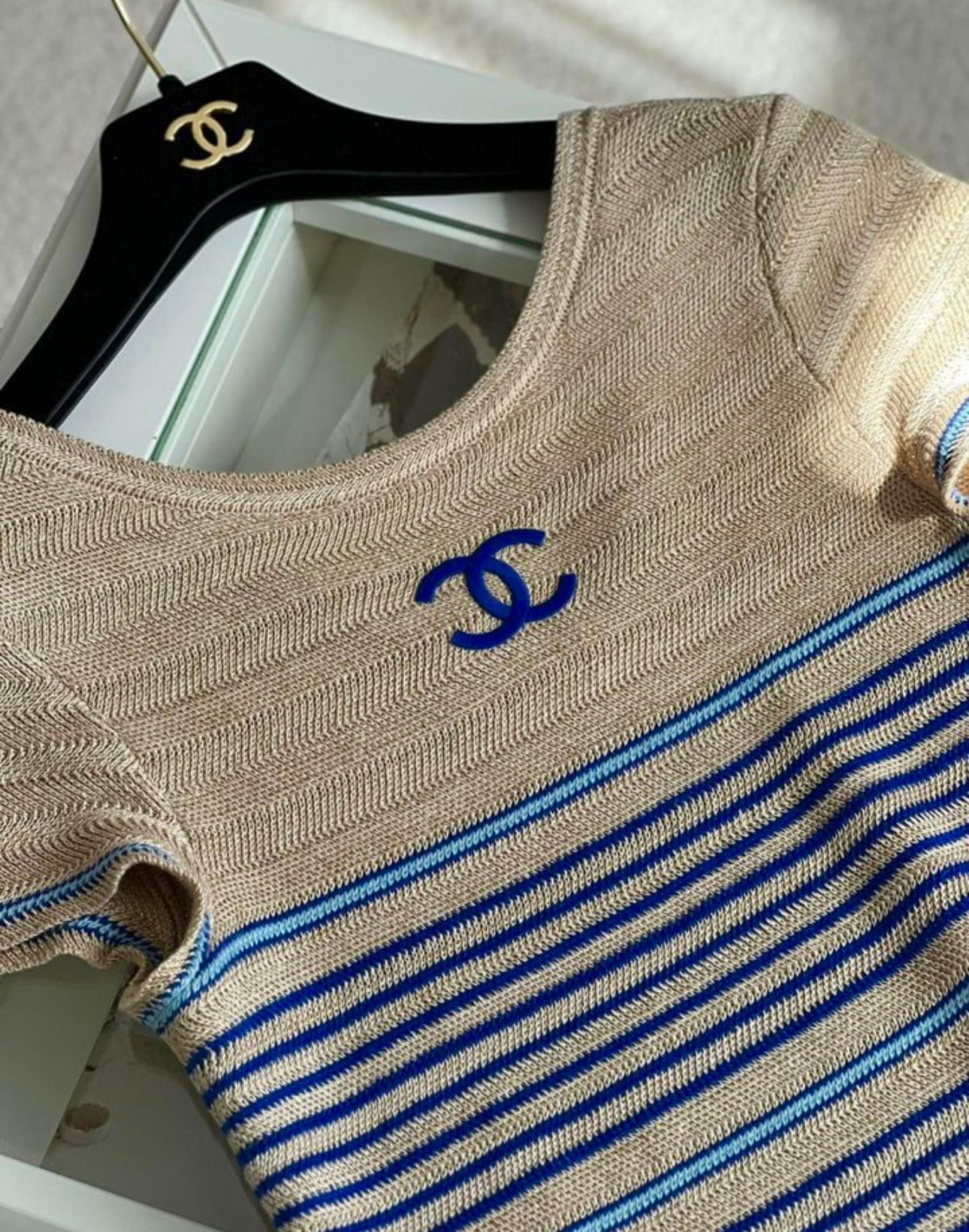 Chanel La Pausa Collection CC Loga Maxi Dress In Excellent Condition In Dubai, AE