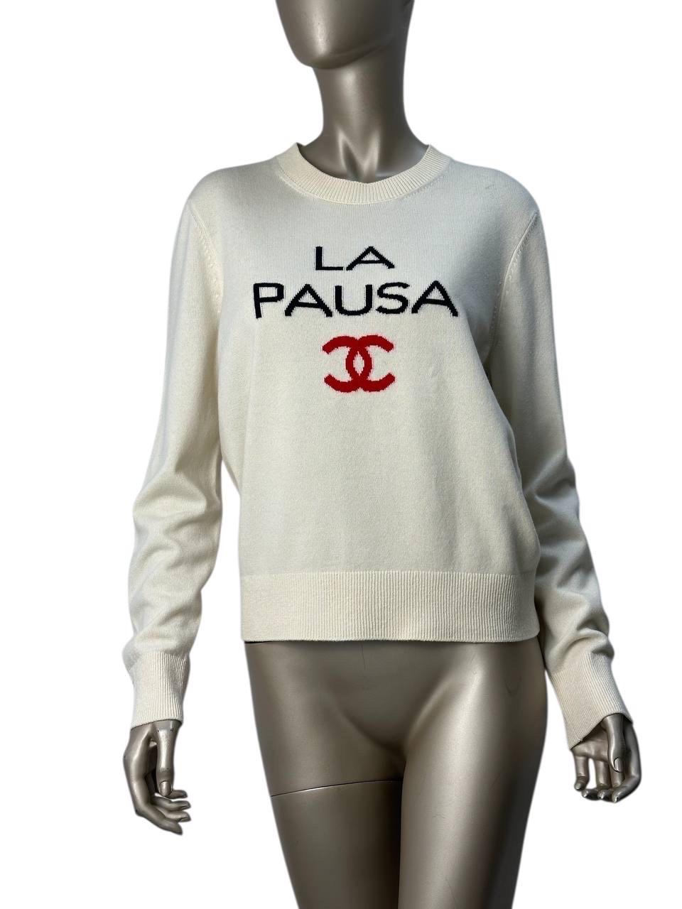 Chanel La Pausa Jersey cuello redondo Jumper en venta 5
