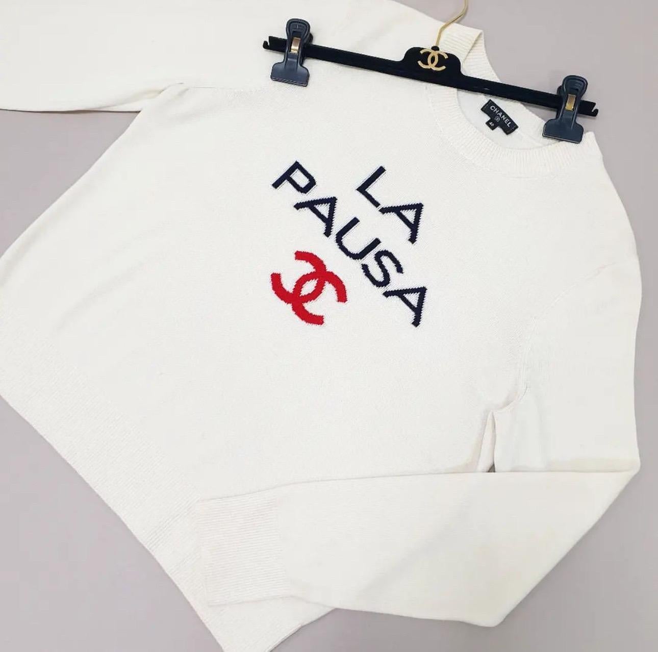 Chanel La Pausa Crew Neck Sweater Jumper  Pour femmes en vente