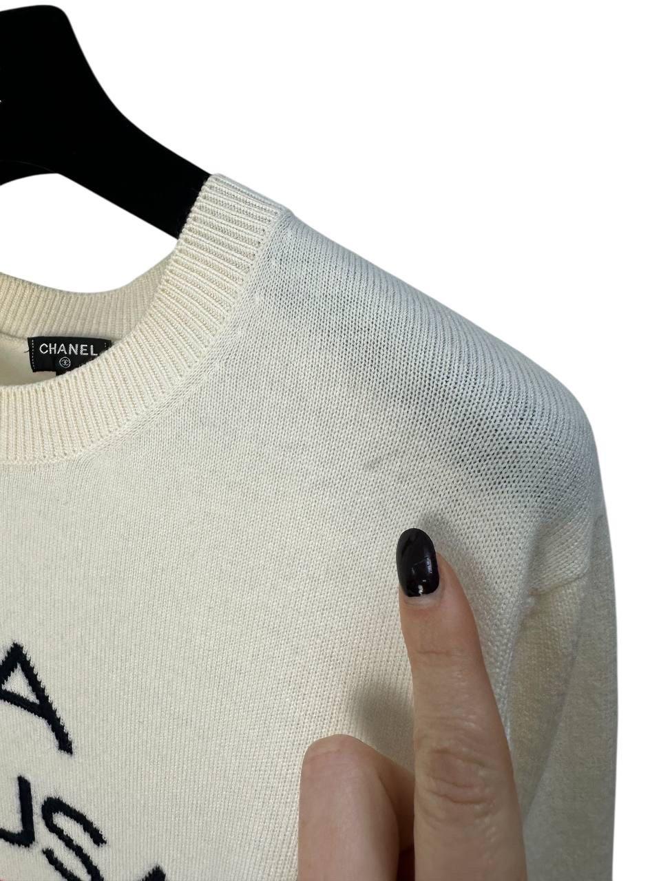 Chanel La Pausa Jersey cuello redondo Jumper en venta 4