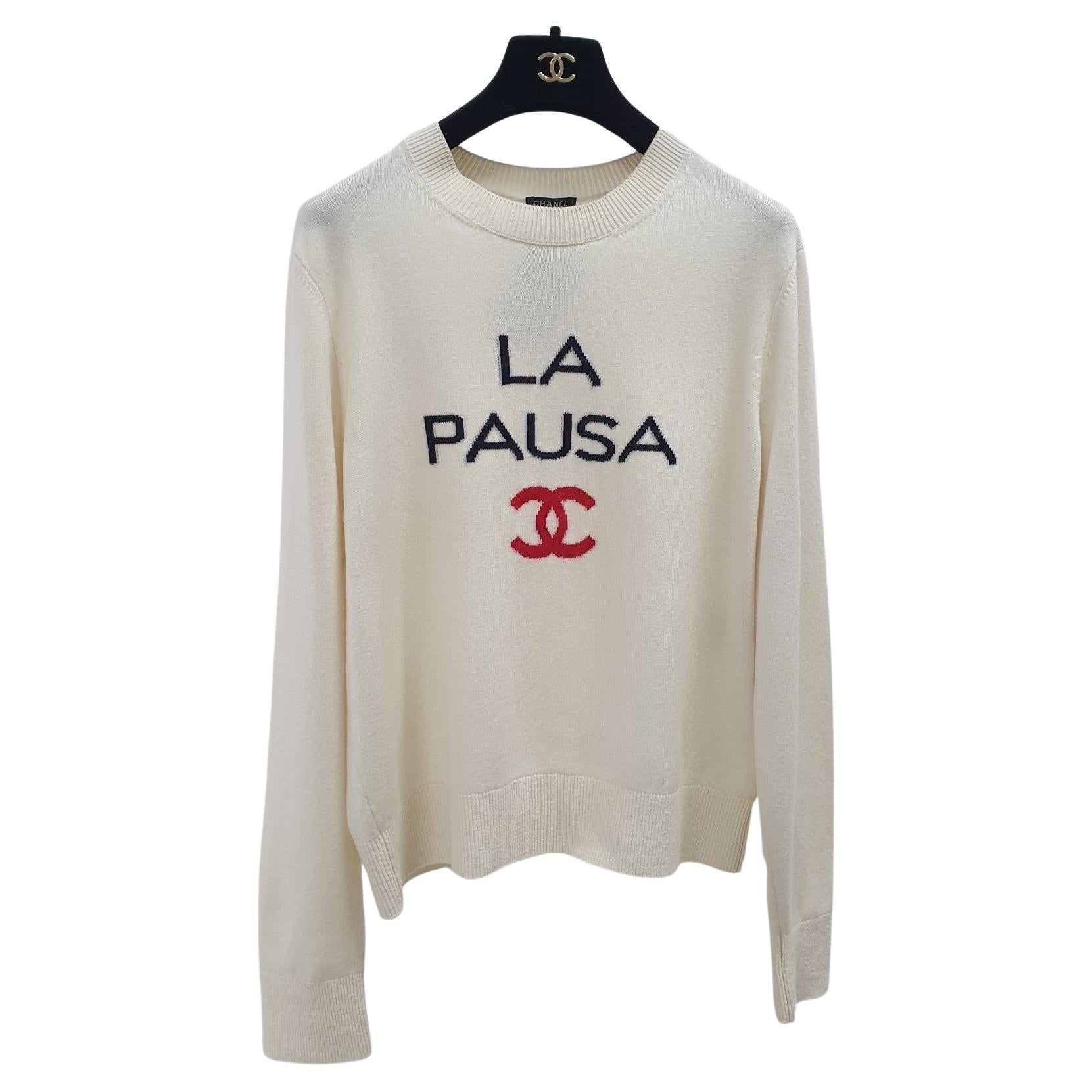 Chanel La Pausa Crew Neck Sweater Jumper  en vente