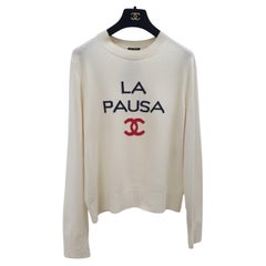 Used Chanel La Pausa Crew Neck Sweater Jumper 