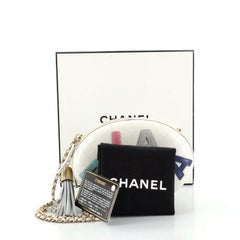 Chanel La Pausa Evening Bag Chevron Lambskin with Applique