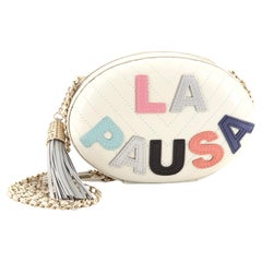 Chanel Chanel La Pausa Abendtasche aus Chevron-Lammfell mit Applique