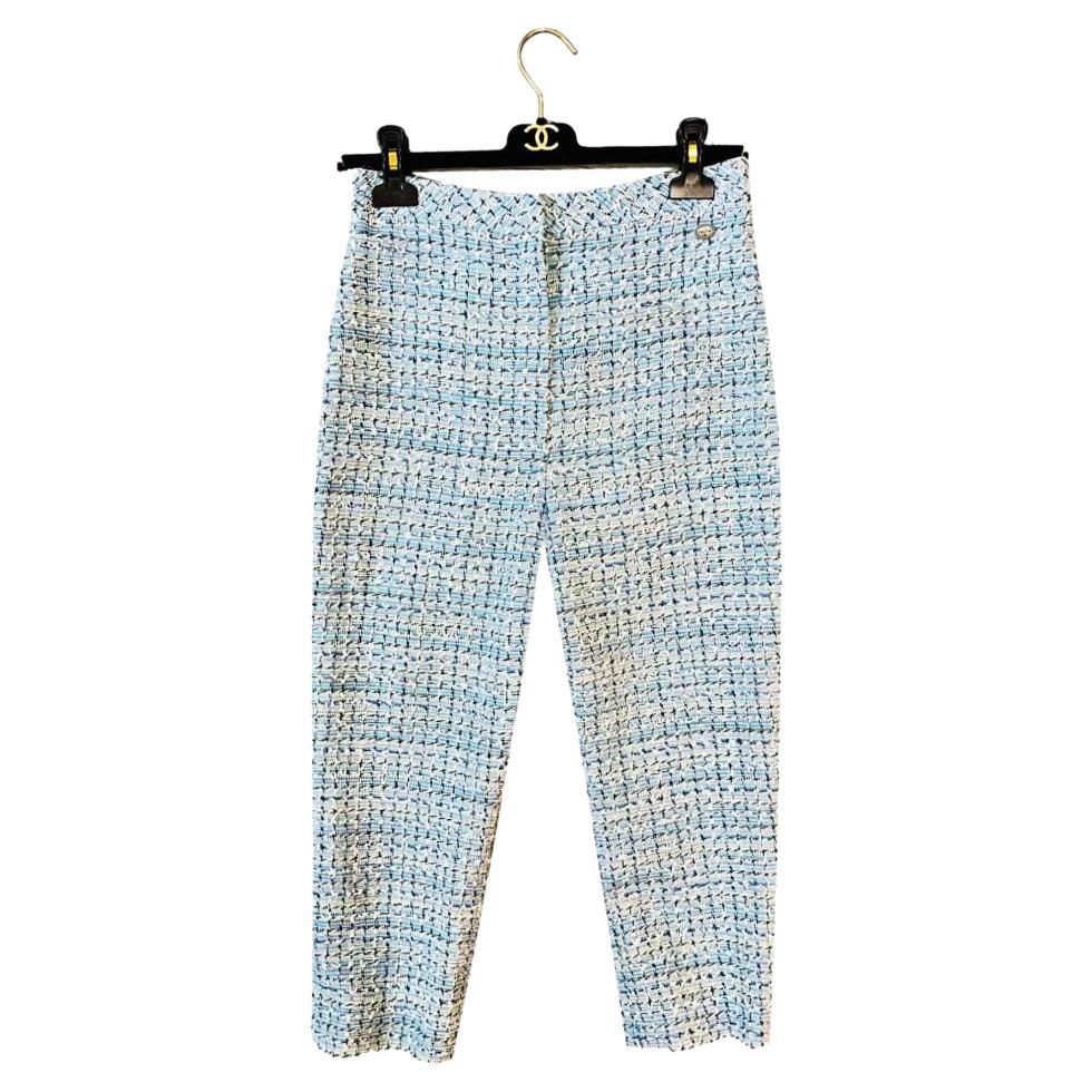 Chanel  La Pausa Tweed Cropped Trousers