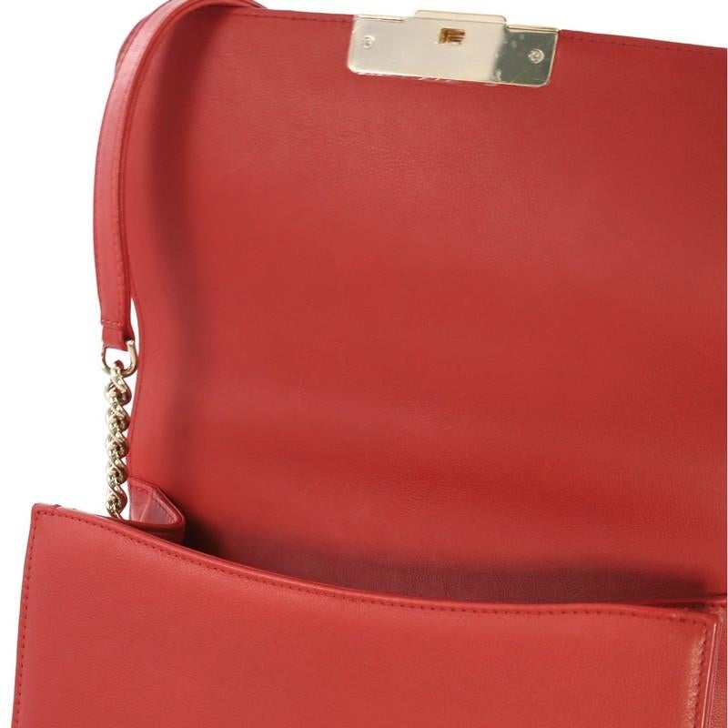 Women's or Men's Chanel Label Click Flap Bag Quilted Calfskin Medium