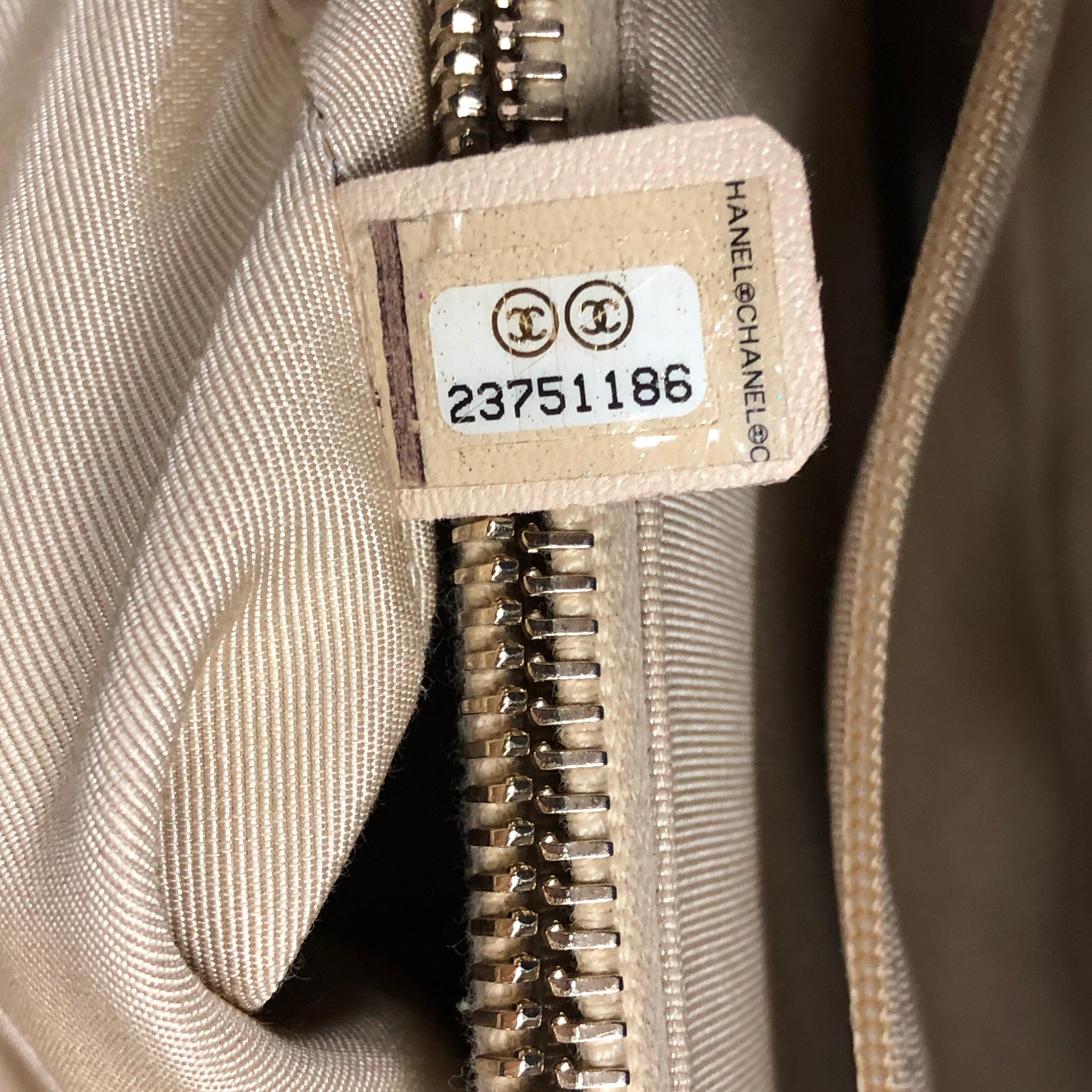 Chanel Label Click Shopping Tote Quilted Calfskin Large 3