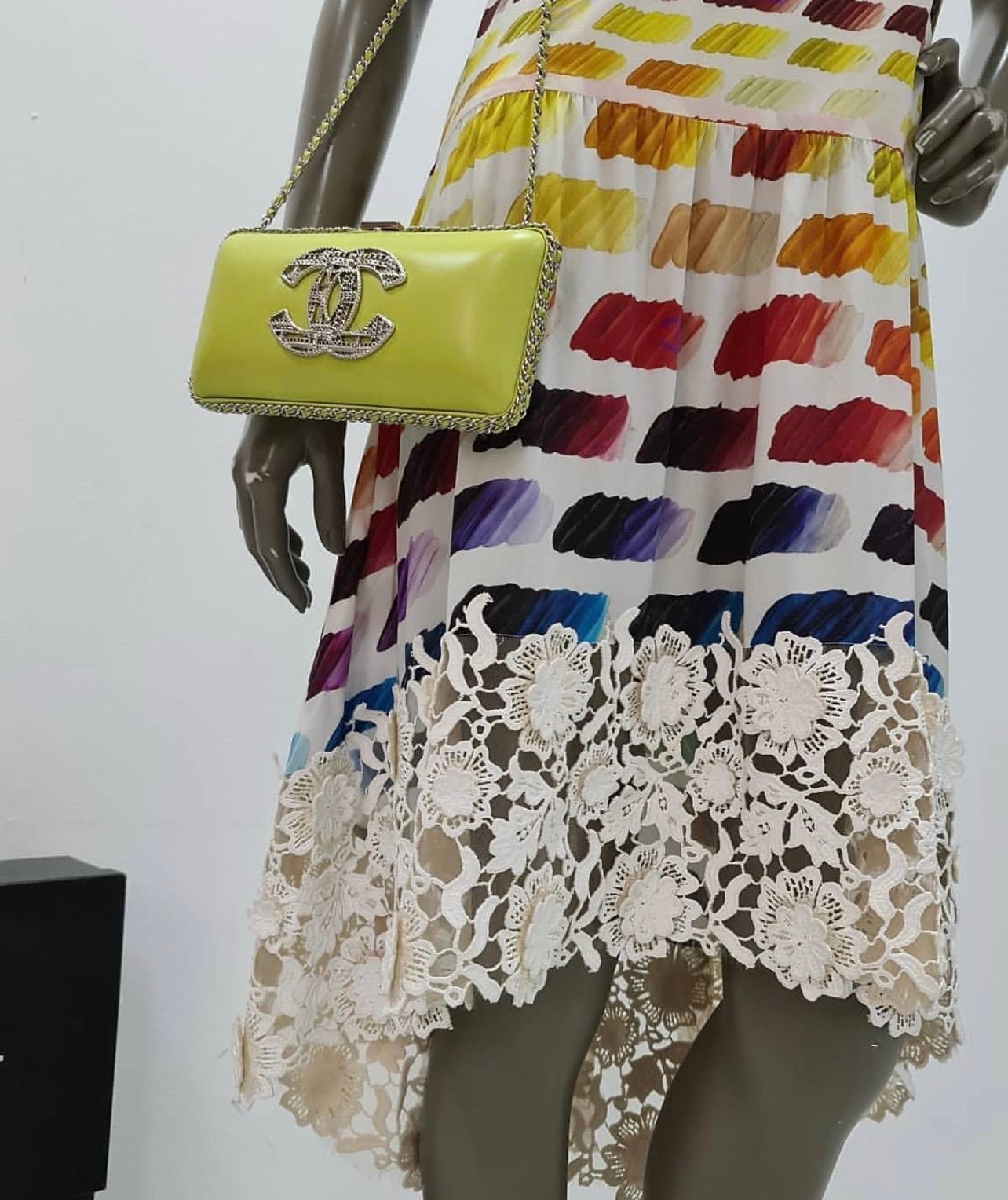 Women's Chanel Lace Rainbow S/S 2014 Dress 