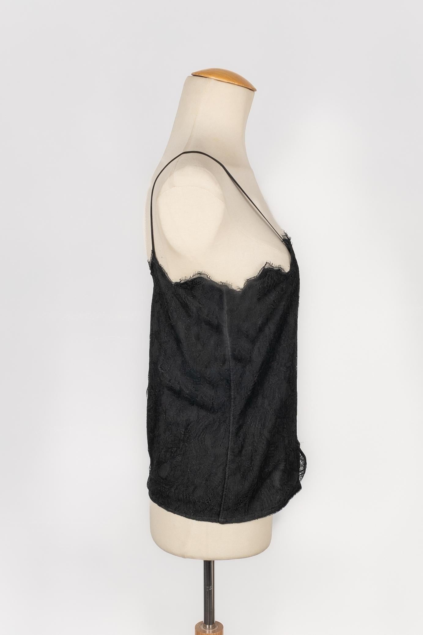 Black Chanel lace top For Sale
