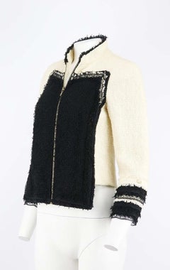 Chanel Lace Trimmed Cotton Blend Jacket FR 38 UK 10