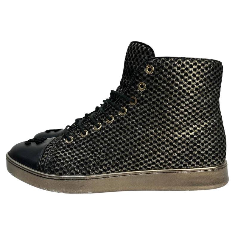Chanel Lace -Up Glossy High-Top Sneakers Sz.37, 5