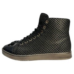 Chanel Lace -Up lucido scarpe da ginnastica alte Sz.37, 5